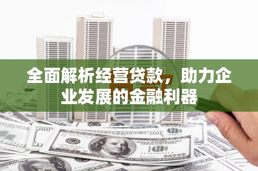 竹东全面解析经营贷款，助力企业发展的金融利器