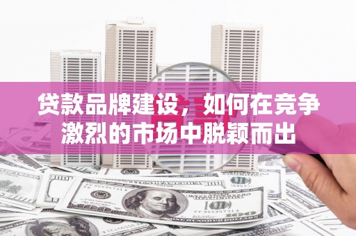 竹东贷款品牌建设，如何在竞争激烈的市场中脱颖而出