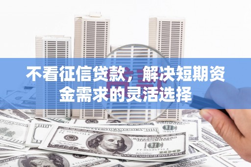 竹东不看征信贷款，解决短期资金需求的灵活选择