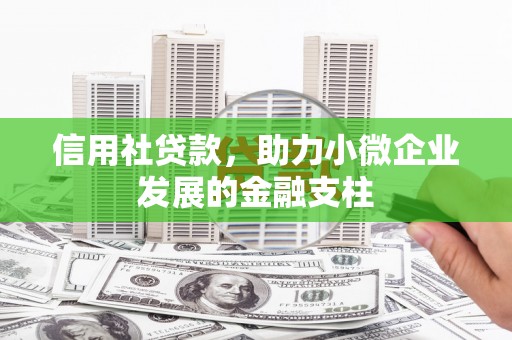 竹东信用社贷款，助力小微企业发展的金融支柱
