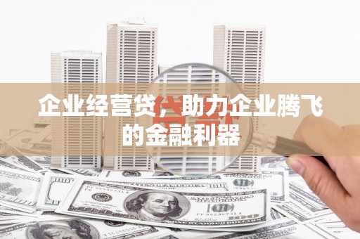 竹东企业经营贷，助力企业腾飞的金融利器