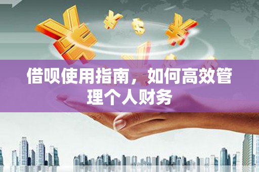 竹东借呗使用指南，如何高效管理个人财务