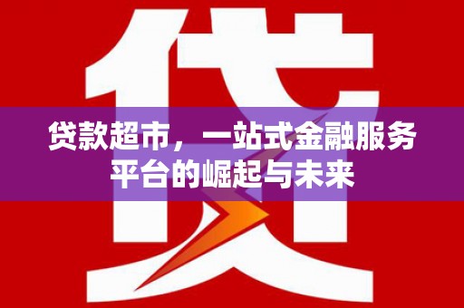 竹东贷款超市，一站式金融服务平台的崛起与未来