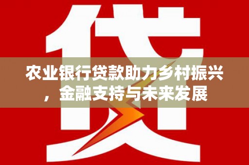 竹东农业银行贷款助力乡村振兴，金融支持与未来发展