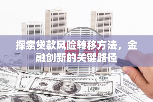 竹东探索贷款风险转移方法，金融创新的关键路径