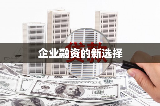 竹东企业融资的新选择