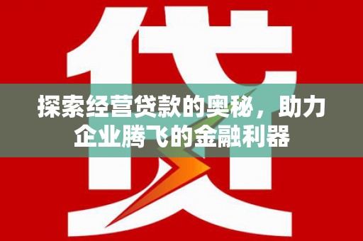 竹东探索经营贷款的奥秘，助力企业腾飞的金融利器