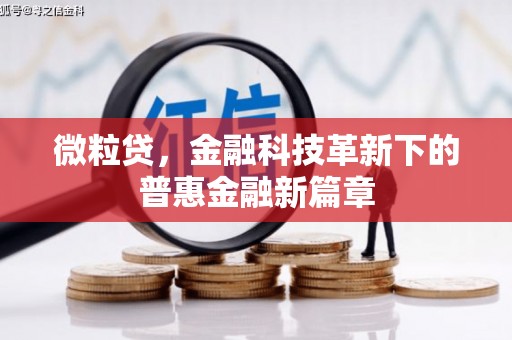 竹东微粒贷，金融科技革新下的普惠金融新篇章