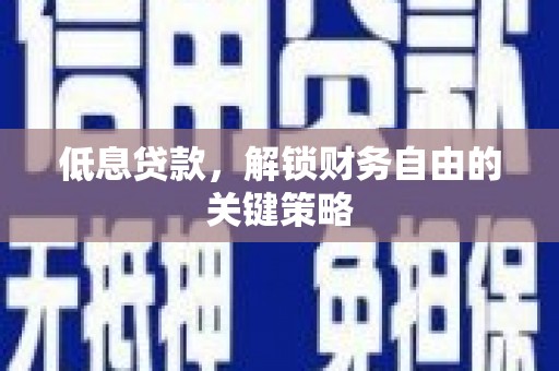 竹东低息贷款，解锁财务自由的关键策略