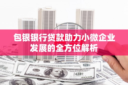 竹东包银银行贷款助力小微企业发展的全方位解析
