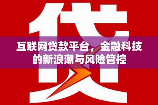 竹东互联网贷款平台，金融科技的新浪潮与风险管控