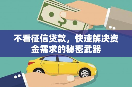竹东不看征信贷款，快速解决资金需求的秘密武器