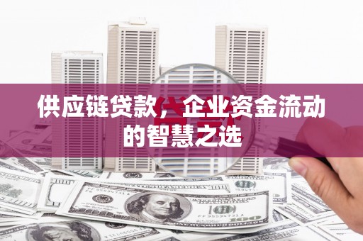 竹东供应链贷款，企业资金流动的智慧之选