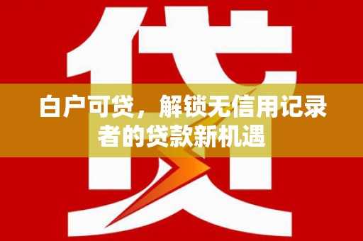 竹东白户可贷，解锁无信用记录者的贷款新机遇