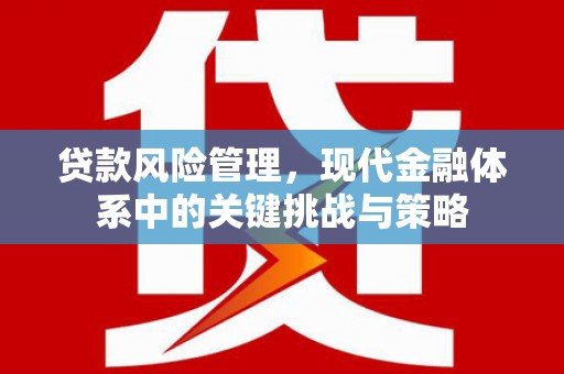 竹东贷款风险管理，现代金融体系中的关键挑战与策略