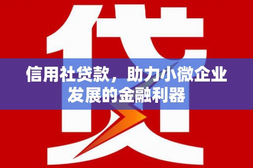 竹东信用社贷款，助力小微企业发展的金融利器