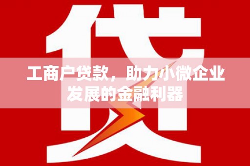 竹东工商户贷款，助力小微企业发展的金融利器