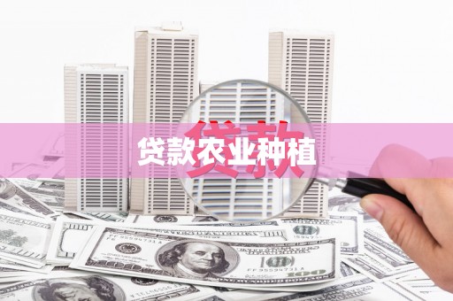 竹东贷款农业种植
