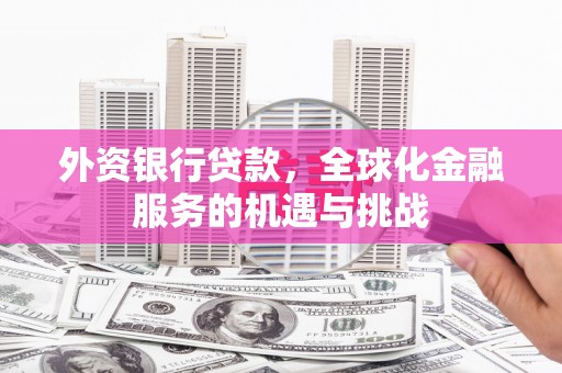 竹东外资银行贷款，全球化金融服务的机遇与挑战