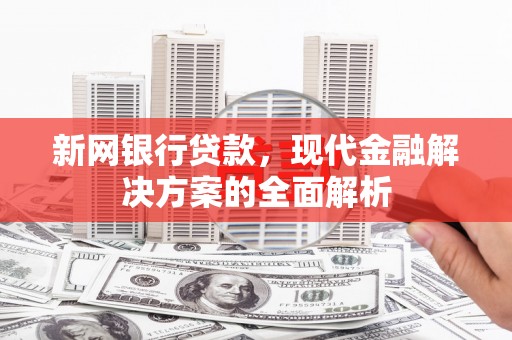 竹东新网银行贷款，现代金融解决方案的全面解析