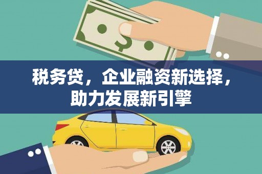 竹东税务贷，企业融资新选择，助力发展新引擎