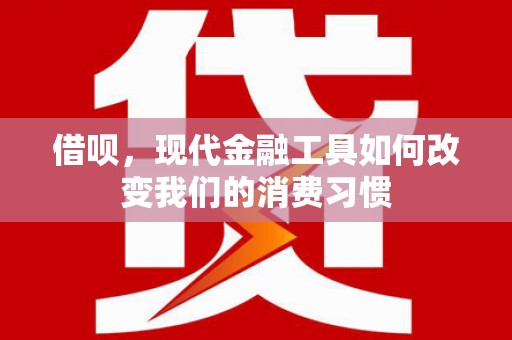 竹东借呗，现代金融工具如何改变我们的消费习惯
