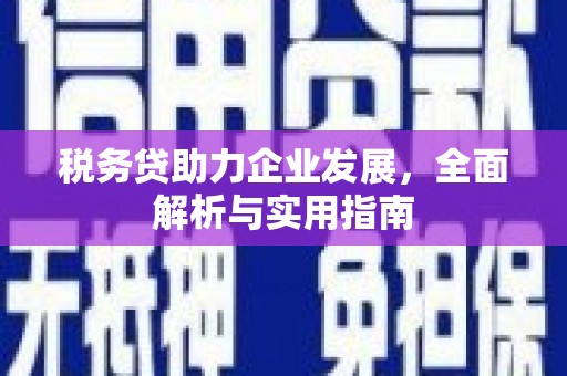 竹东税务贷助力企业发展，全面解析与实用指南