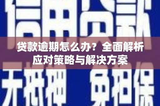竹东贷款逾期怎么办？全面解析应对策略与解决方案