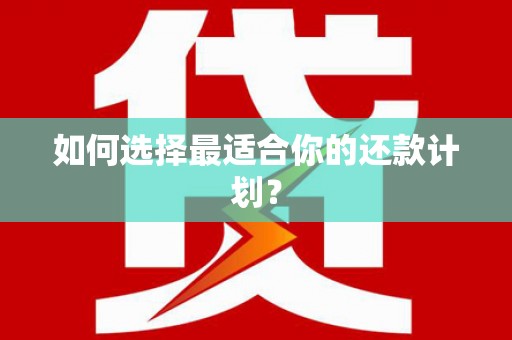 竹东如何选择最适合你的还款计划？